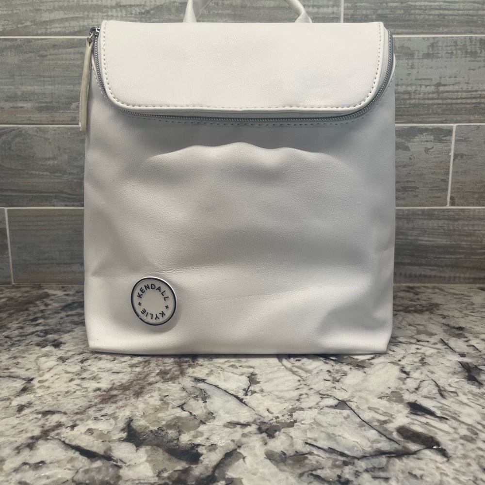 Kendall & Kylie Sleek White Backpack